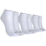 Kit 3 Pares de Meias Atoalhadas Cano Baixo Tamanho 39-44 Casual Oxer Adulto BRANCO