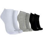 Kit 3 Pares de Meias Atoalhadas Cano Baixo Tamanho 39-44 Casual Oxer Adulto BRANCO/CINZA