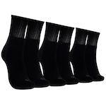 Kit de Meias Cano Médio Oxer com 3 Pares Atoalhada Tamanho 39 a 44 Adulto PRETO