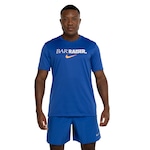 Camiseta Masculina Nike Manga Curta Dri-Fit Rlgd Motivate AZUL