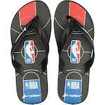 Chinelo Grandene Rider Street NBA Dedo Adulto PRETO/VERMELHO