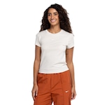 Camiseta Feminina Nike Manga Curta Chill Knit BEGE