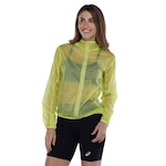 Jaqueta Corta-Vento Feminina ASICS Repelente à Água com Capuz Toyama AMARELO CLARO