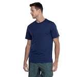 Camiseta Masculina Oxer Manga Curta Recorte nas Costas AZUL ESCURO