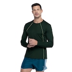 Camiseta Masculina Oxer Manga Longa Vivo Verde Esc/Verde