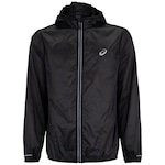 Jaqueta Masculina ASICS com Capuz Ultraleve Packable Repelente à Água PRETO