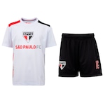 Kit Fardamento do São Paulo Infantil Camiseta + Calção PRETO/BRANCO