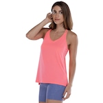 Camiseta Regata Feminina Oxer Open Alça Fina Coral