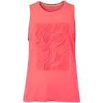 Camiseta Regata Feminina Oxer Textura Print Coral