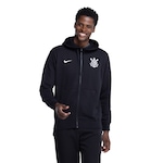 Jaqueta do Corinthians Nike Masculina com Capuz Club Hoodie PRETO