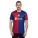 Camisa do Barcelona I 24/25 Nike Masculina Torcedor AZUL ESC/VERMELHO