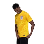 Camisa de Goleiro do Corinthians 24 Nike Masculina Dri-Fit Jsy Amarelo/Preto