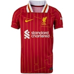 Camisa do Liverpool I 24/25 Nike Infantil Dri-Fit Jsy SS VERMELHO/BRANCO