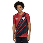 Camisa do Athletico-PR I 24 Umbro Masculina Torcedor Vermelho/Preto