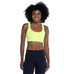 Top Fitness com Bojo Removível Vestem Média Sustentação Artemis Adulto Amarelo Fluor