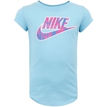 Camiseta Infantil Nike Manga Curta Printed Club AZUL CLARO