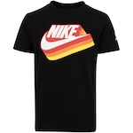 Camiseta Infantil Nike Manga Curta Gradient Futura SS PRETO