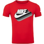 Camiseta Infantil Nike Manga Curta Gradient Futura SS VERMELHO