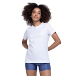 Camiseta Feminina Oxer Manga Curta Recorte Nas Costas BRANCO