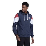 Jaqueta Corta-Vento do PSG Balboa Masculina com Capuz Windbreaker AZUL ESCURO