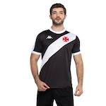 Camisa do Vasco da Gama I 24 Kappa Masculino Torcedor PRETO/BRANCO