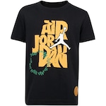 Camiseta Jordan Infantil Nike Manga Curta Fuel Up Down Drps PRETO