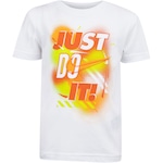 Camiseta Infantil Nike Manga Curta Just Do It Energy BRANCO