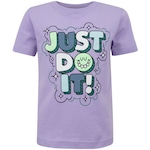 Camiseta Nike Infantil Bubble Just Do It Lilas