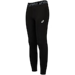 Calça Legging Infantil ASICS Elástico Logo PRETO