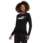 Blusão Feminino Puma ESS Logo Crew TR PRETO