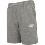 Bermuda Juvenil Nike Sportswear Club Fleece LBR CINZA CLARO