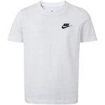 Camiseta Juvenil Nike Manga Curta Sportswear Embroidered Future BRANCO