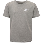 Camiseta Juvenil Nike Manga Curta Sportswear Embroidered Future CINZA CLARO