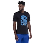 Camiseta Masculina Nike Manga Curta Dri-Fit Rise 365 RU PRETO/AZUL