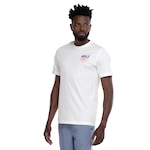 Camiseta Masculina Nike Manga Curta Sportswear Heritage Branding Open BRANCO