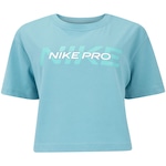 Camiseta Feminina Nike Pro SS Tee AZUL CLARO