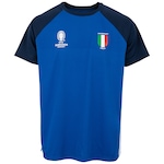 Camiseta da Itália Balboa Juvenil Eurocopa AZUL CLA/AZUL ESC