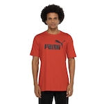 Camiseta Masculina Puma Manga Curta ESS Tee Logo VERMELHO