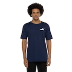 Camiseta Masculina Puma Manga Curta Small Logo ESS AZUL ESCURO