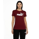 Camiseta Feminina Puma Manga Curta ESS Tee Logo VERMELHO