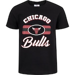 Camiseta do Chicago Bulls NBA Juvenil Placement N0327 PRETO