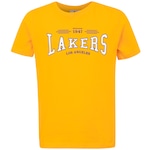 Camiseta do Los Angeles Lakers NBA Juvenil Placement N0328 LARANJA