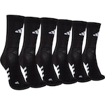 Kit de Meias adidas Cano Alto Performance 3 Listras Adulto 3 Pares PRETO