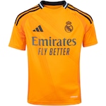 Camisa do Real Madrid II 24/25 adidas Infantil Torcedor LARANJA