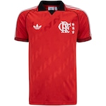 Camisa Polo do Flamengo adidas Masculina Lifestyler VERMELHO/BRANCO