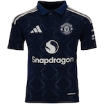 Camisa Polo do Manchester United II adidas Infantil AZUL ESCURO