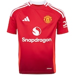 Camisa do Manchester United I 24/25 adidas Infantil Torcedor VERMELHO