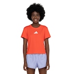 Camiseta Feminina adidas Manga Curta Treino Adapt VERMELHO/BRANCO