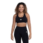 Top Fitness sem Bojo adidas Baixa Sustentação Treino Adulto PRETO