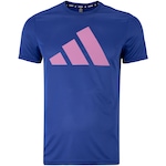 Camiseta Masculina adidas Manga Curta Run It AZUL